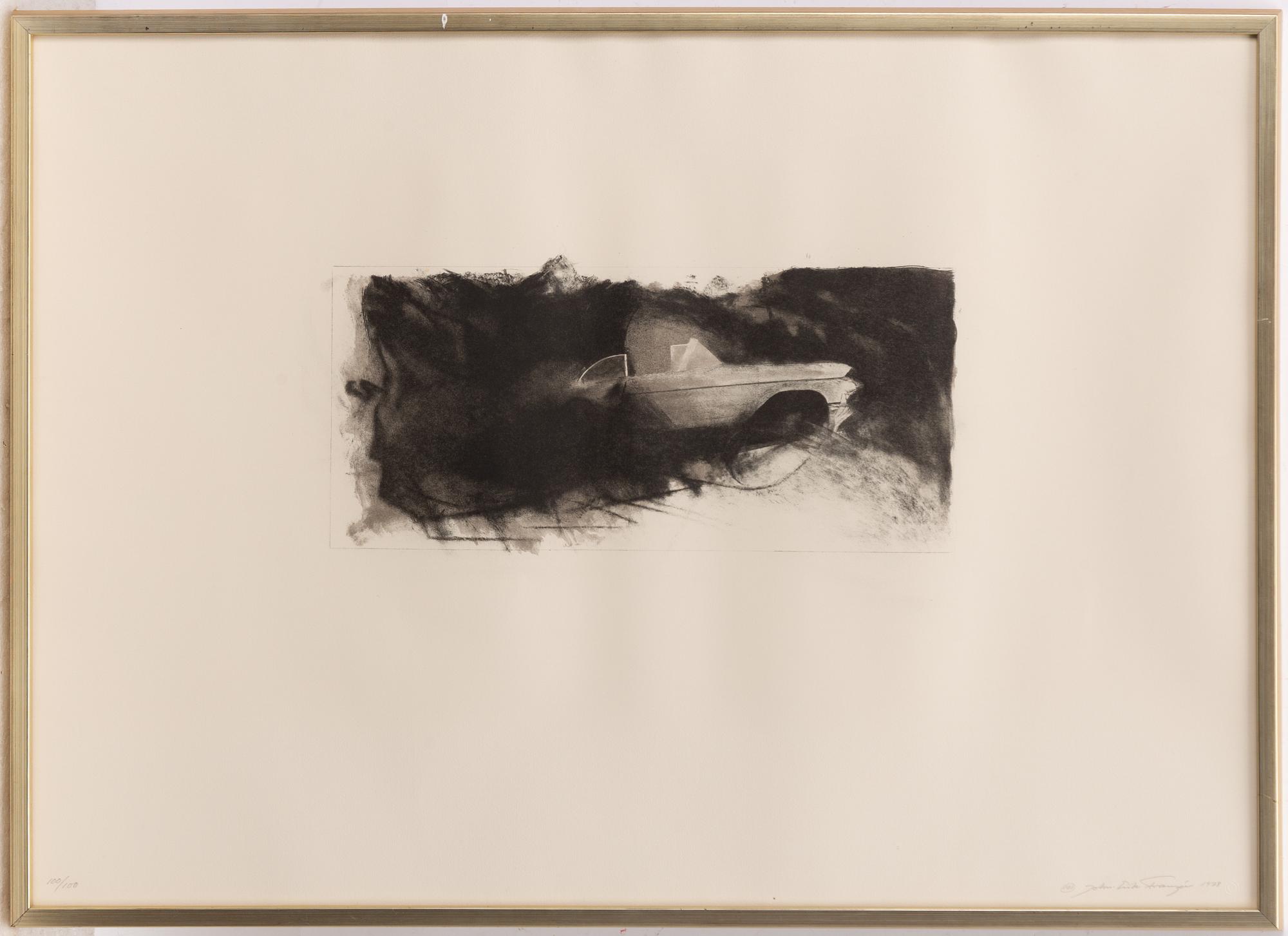 John-E Franzén, 4 lithographs from the suite “The White Cadillac”.