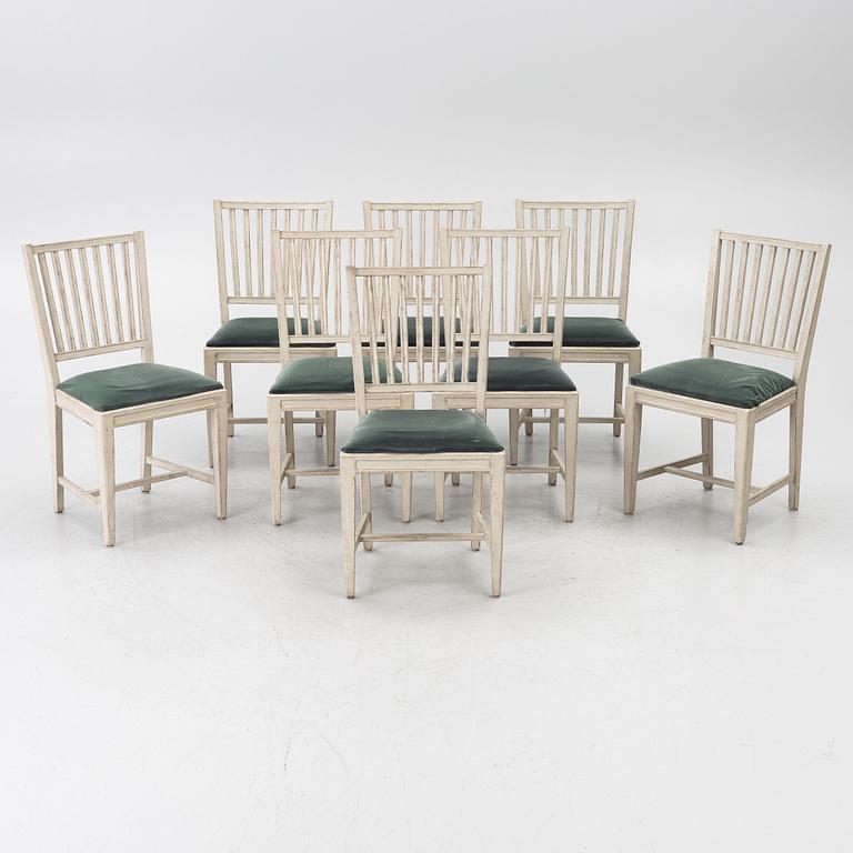 A set of eight chairs, 20th century.