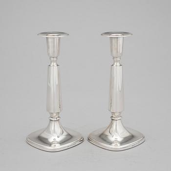 LJUSSTAKAR, ett par, silver, Tore Eldh, Ceson, 1963.