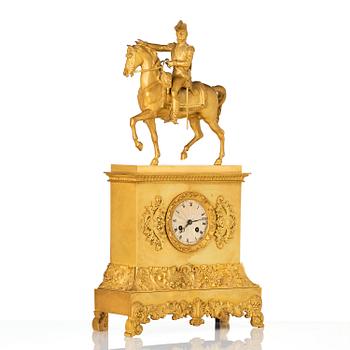 A sculptural ormolu mantel clock after b. E. Fogelberg, Paris, mid 19th century.