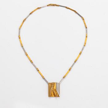 Björn Weckström, "Helios", a 14K gold and platinum necklace. Lapponia 1995.