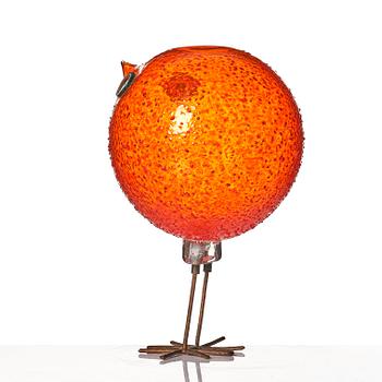 Alessandro Pianon, a 'Pulcino' glass bird, Vistosi, Murano, Italy 1960s.