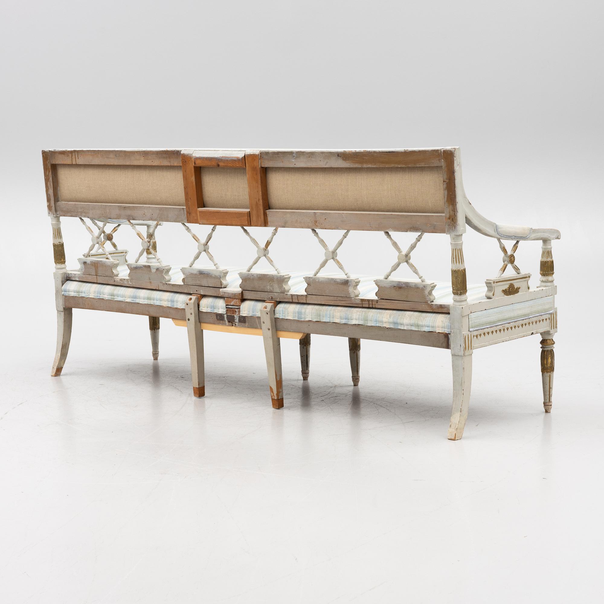 Sofa, late Gustavian, circa 1800.