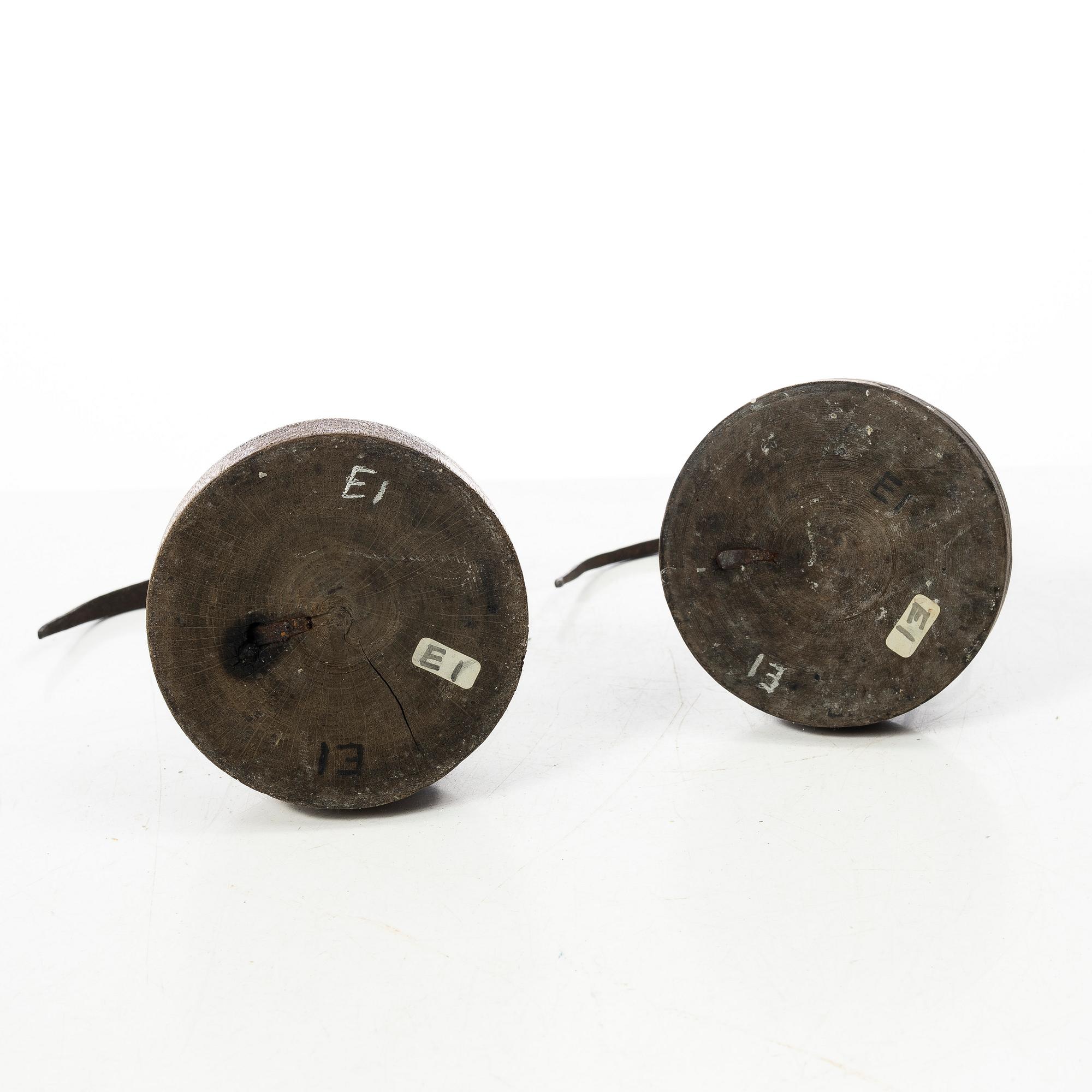 Stumpstakar, 2 st, allmoge,