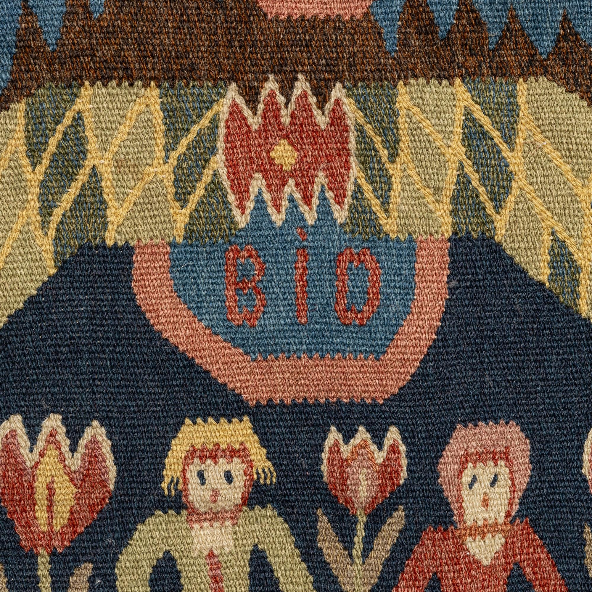 Jynne, 'The Betrothal', tapestry weave, c 53 x 55 cm. Skåne around the year 1900.