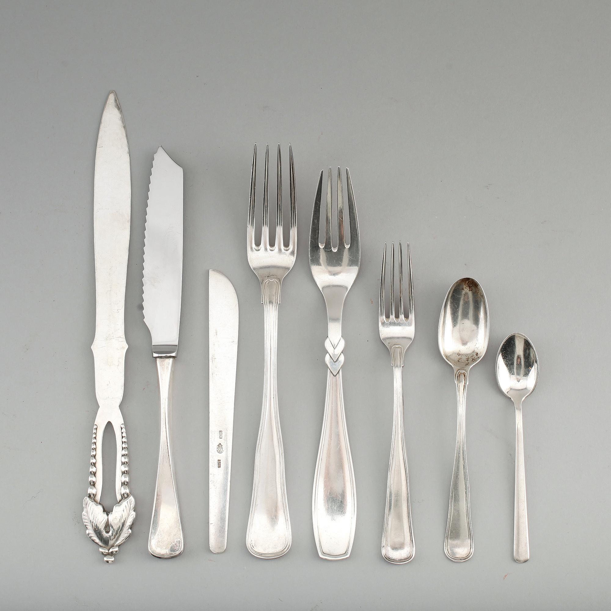 BESTICK, 17 st, silver, bl a G A Dahlgren, 1918. Vikt ca 600 g.