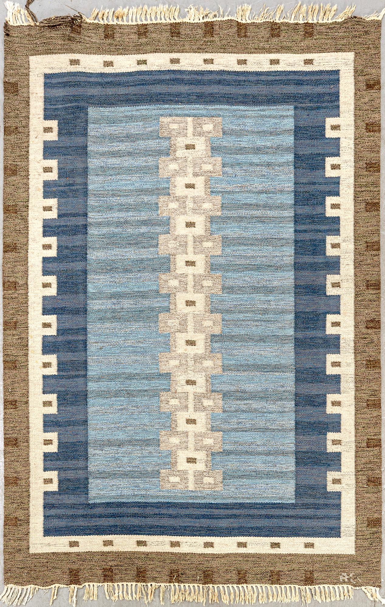 Matta, Rölakan, signerad JA (?), ca 237x165 cm.