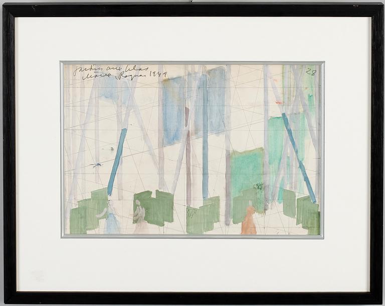 RAGNAR SANDBERG, gouache och blyerts, sign och dat 1949.