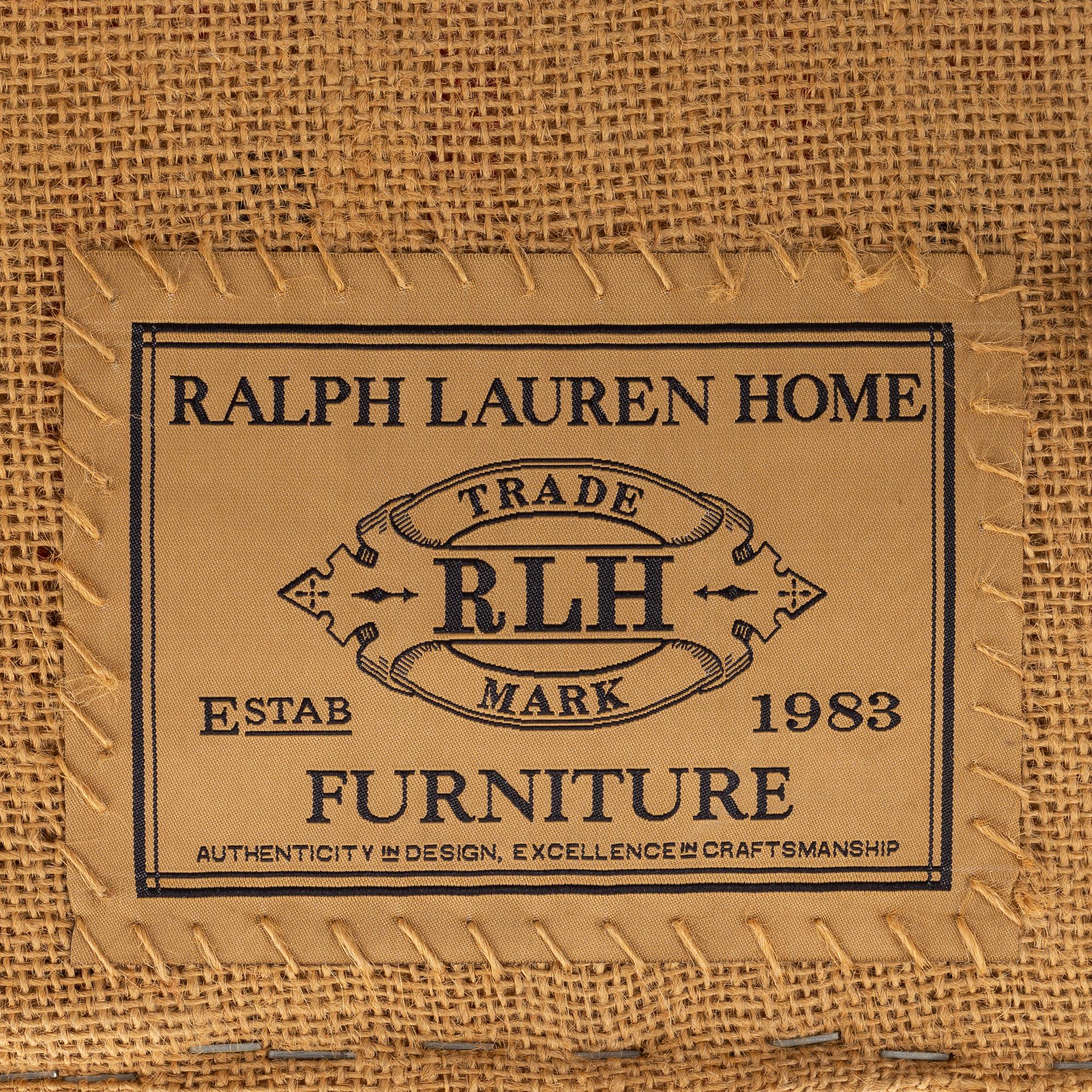 Ralph Lauren Home, a 'Hepplewhite wing chair'.