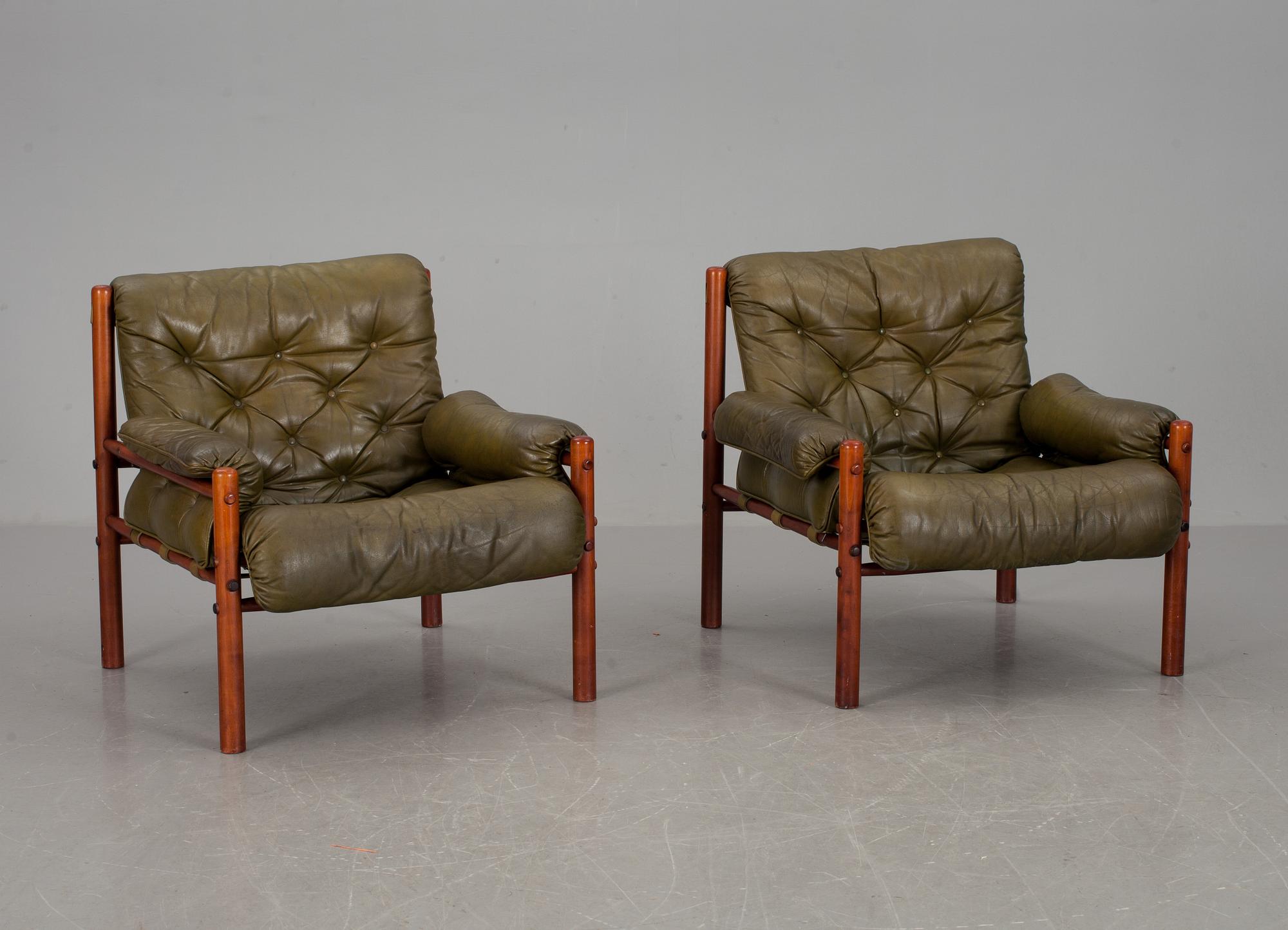 FÅTÖLJER, ett par, Arne Norell, Norell Möbler.