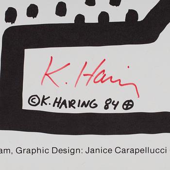 KEITH HARING, "Kutztown Connection", offset litograph, signed and dated - 84. Numbered 268.