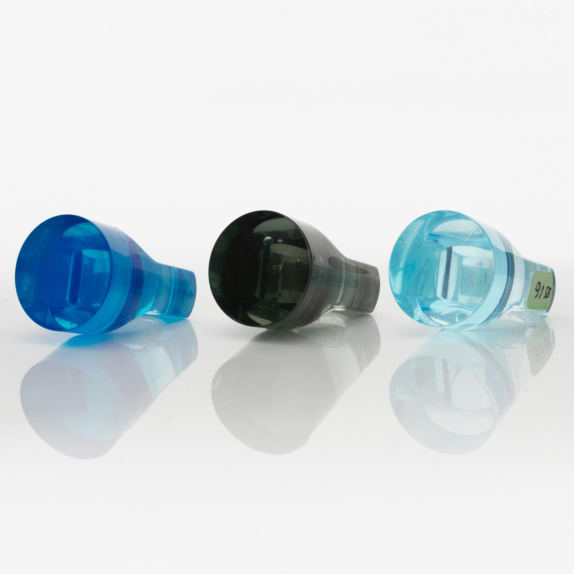 Siv Lagerström, three acrylic plastic rings, 1970s.