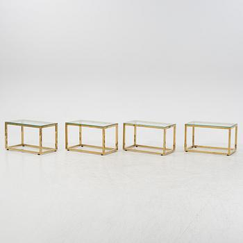 A 21st Century 5 pcs glass coffee table.