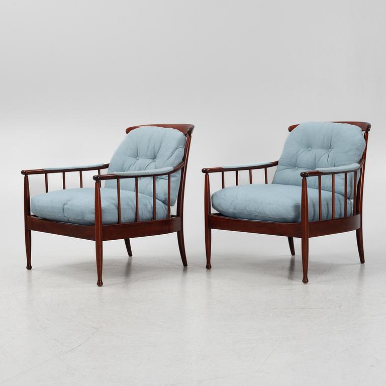 Kerstin Hörlin-Holmqvuist, a pair of 'Skrindan' armchairs, OPE, Sweden, second half of the 20th century.