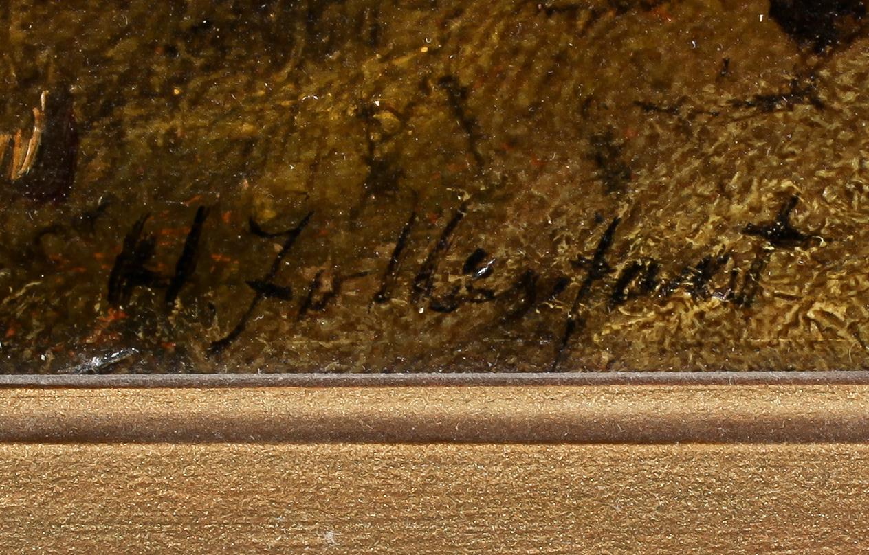 OKÄND KONSTNÄR, olja på duk, signerad, 1800-tal.