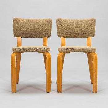 Alvar Aalto, stolar, 6 st, modell E 69 för O.Y. Huonekalu- ja Rakennustyötehdas A.B. 1900-talets mitt.