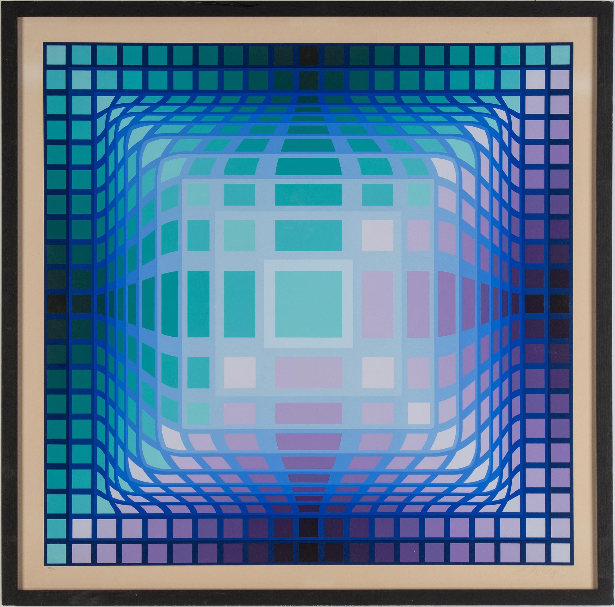 VICTOR VASARELY, a signed and numbered silkscreen.