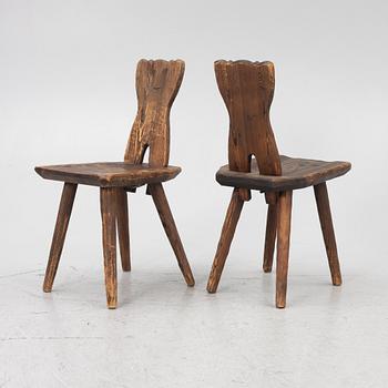 Dining group, 5 pieces, so-called sports cabin furniture, mid-20th century.