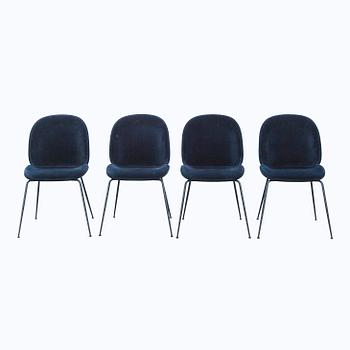 A set of four Beetle dining chairs by Gamfratesi for Gubi 2013.