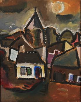 ROGER VAN ROGGER, olja på papper, sign.