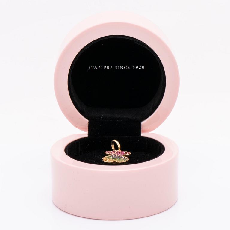 Tous hänge "Luah Bear" 18K med olikfärgade safirer, ca 2 x 1,5 cm, originaletui.