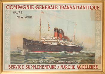 Albert Sebille, a lithographic poster, Ste. Gle. d'Impression, Paris, France, cirac 1910.