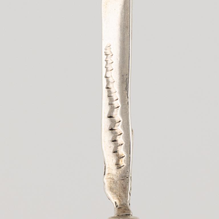 Skedar, 2 st, silver, bl a Holland 1847.