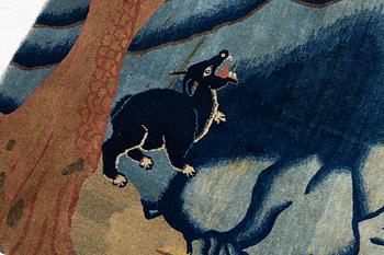 An antique Baotou rug, northern China, late Qing dynasty, around 1900. c. 252x151 cm.