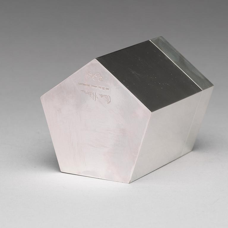 Wiwen Nilsson, a sterling pentagonal lidded jar, Lund, Sweden 1974.