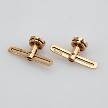 Skjortknappar, 18K guld med briljantslipade diamanter.