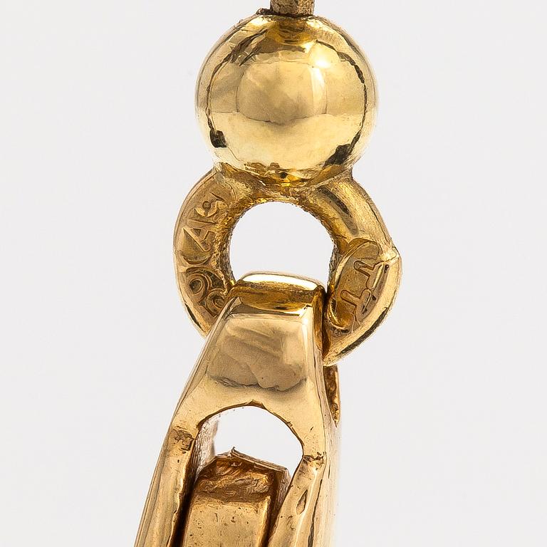 Torbjörn Tillander, Kaulakoru, 18K kultaa, turmaliineja sekä akvamariini. Helsinki 2001.