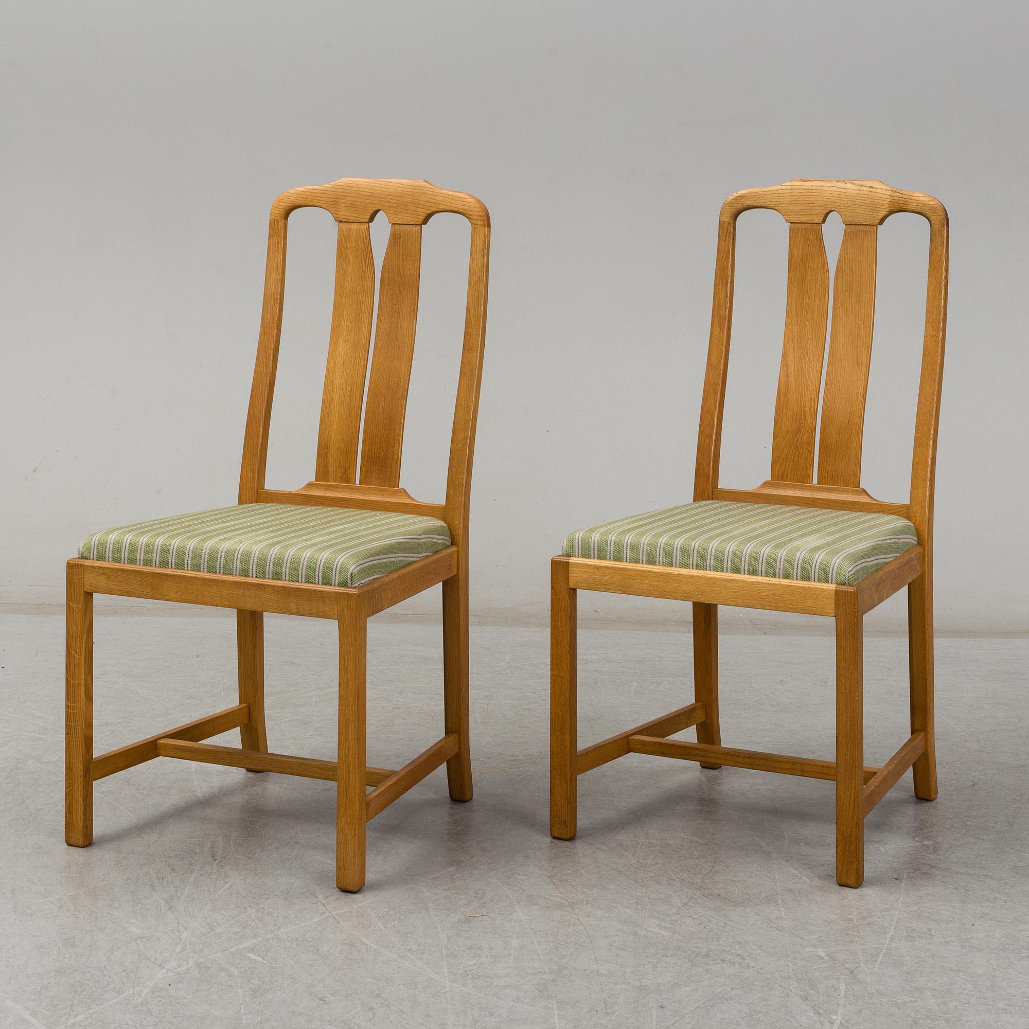 CARL MALMSTEN, matsalsgrupp 7 delar, "Ambassadör", Åfors Möbelfabrik.