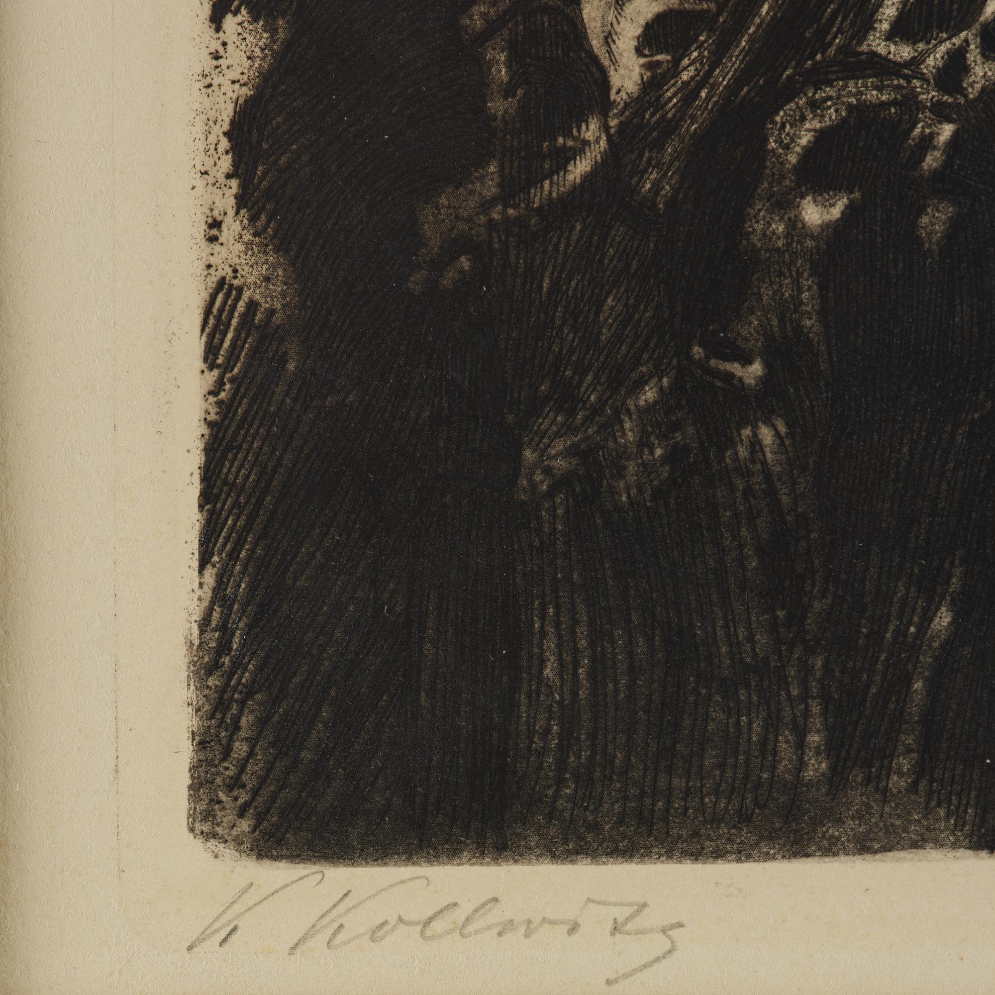 Käthe Kollwitz, "Bewaffnung in einem Gewölbe" from: Bauernkrieg (Peasant's War).