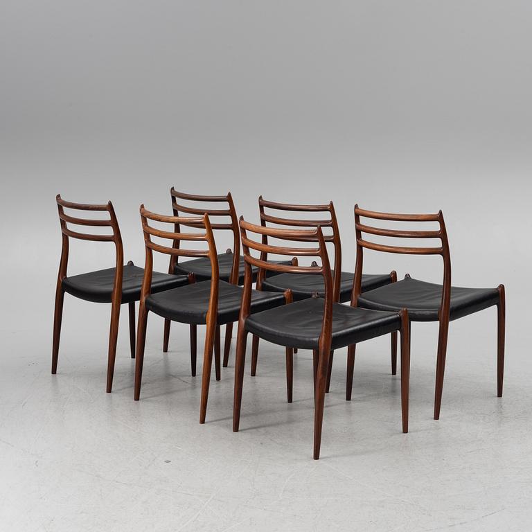 Niels Otto Møller, a nine-piece dining suite, JL Møller, Denmark, 1965.