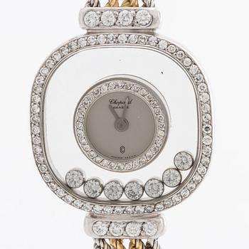 CHOPARD WRISTWATCH, 18K gold and whitegold, brilliant and single-cut diamonds 1,18 ct in total, 22 mm, quartz movement.