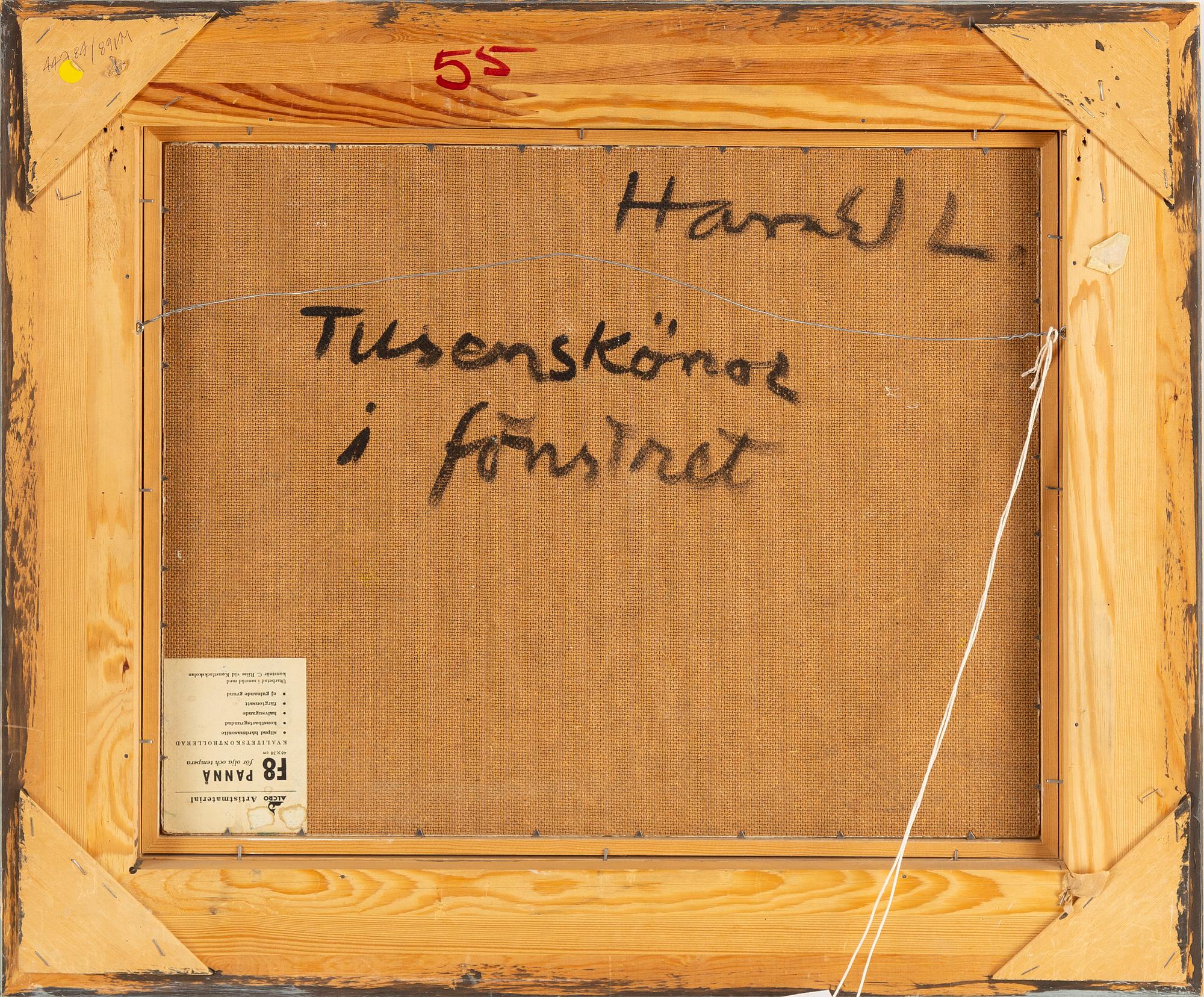 HARALD LINDBERG, oil on canvas, signed and dated 63.