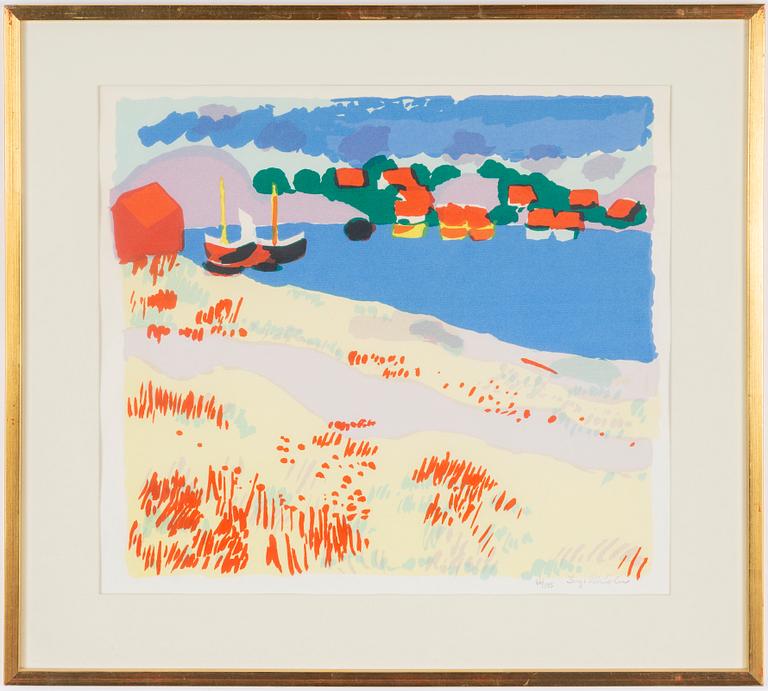 Inge Schiöler, View of a Fishing Village.