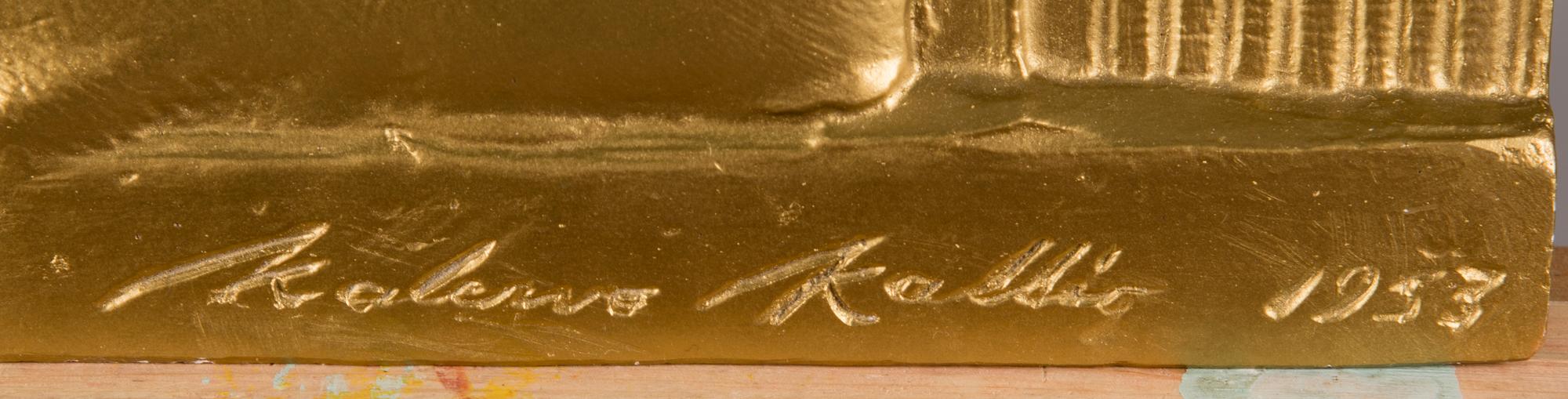KALERVO KALLIO, relief, påmålad gips, signerad och daterad -53.