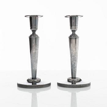 Candelabra, a pair, silver, Stockholm 1971.