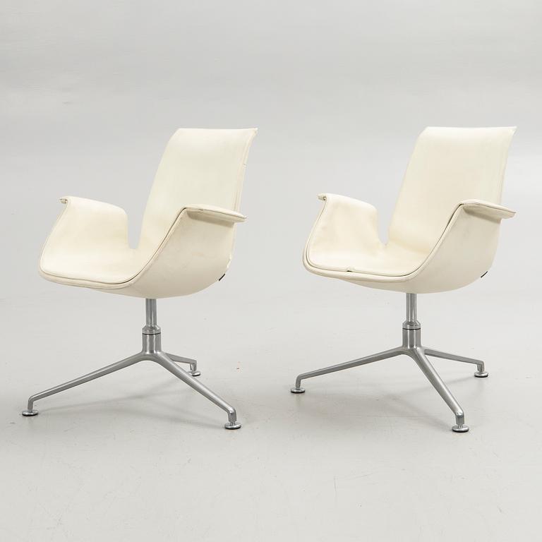 Preben Fabricius & Jørgen Kastholm, Chairs, a pair, "Tulip 6727", Walter Knoll, 20th century.