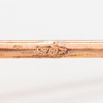 Örhängen, 18K guld och beryller.