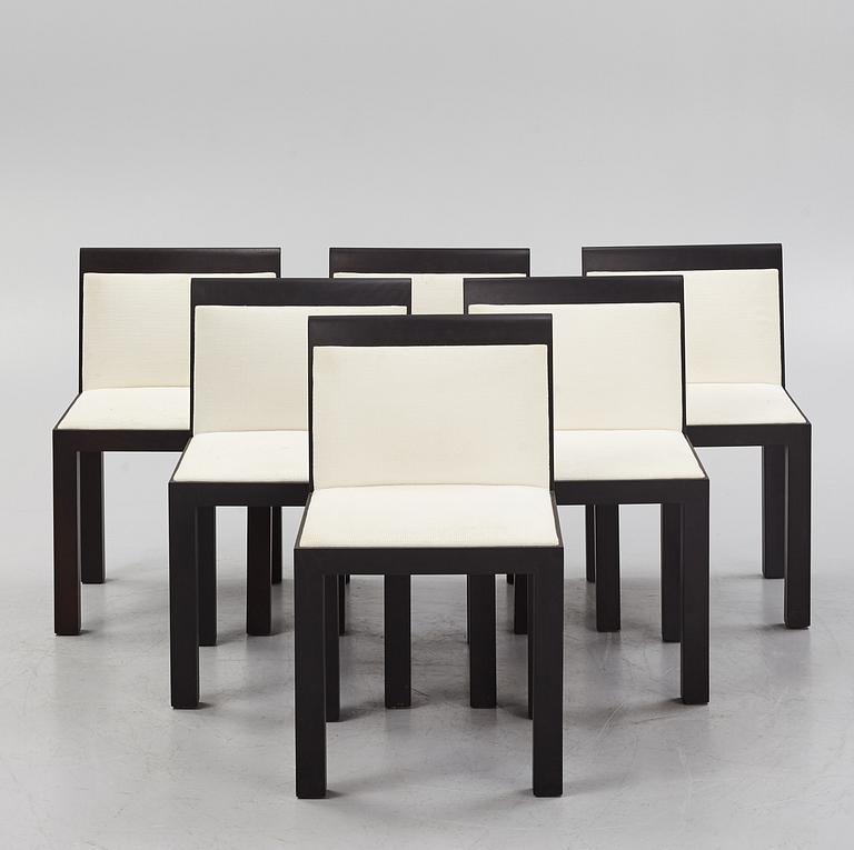 Aldo Rossi & Luca Meda, a set of six 'Teatro' chairs from Molteni, Italy.