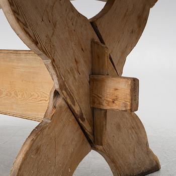 Stool table, late 19th century.