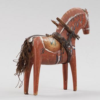 A painted swedish Dala horse Älvkarhed, Alfta, Hälsingland, 19th century.