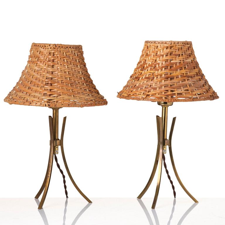 Swedish Modern, a pair of table lamps, mid-20th century.