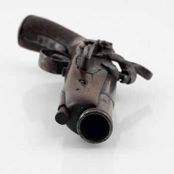 A Spanish converted percussion pistol from around the year 1800.
