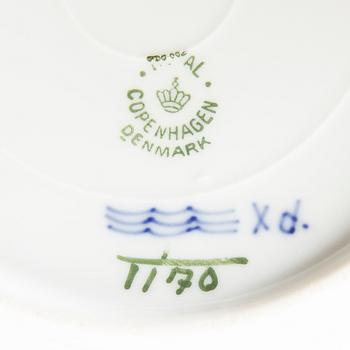 SERVIS, helblonde, 52+1 delar, Musselmalet, Royal Copenhagen.