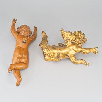 Two wooden sculptures, 19/20th century.