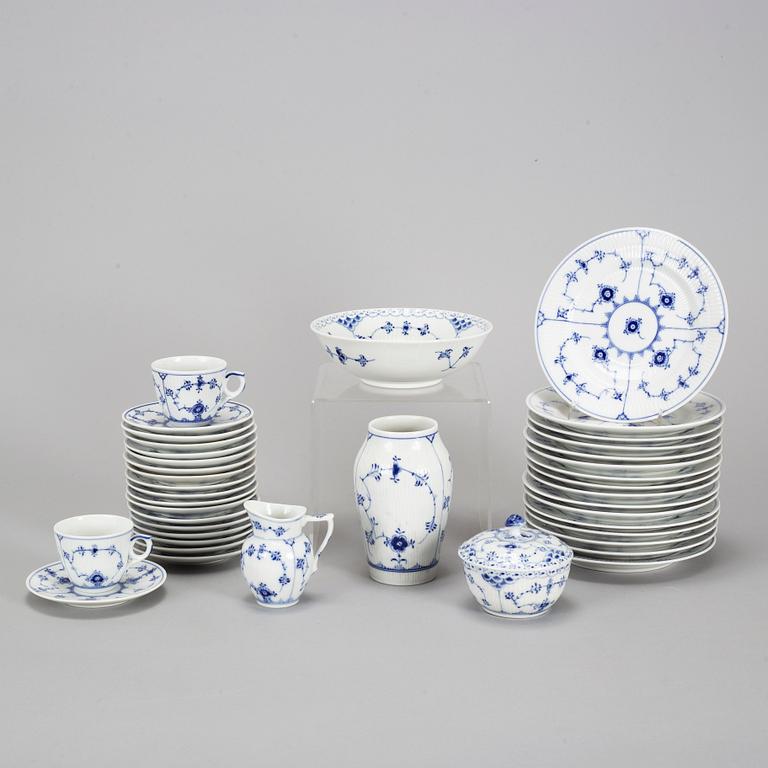 ROYAL COPENHAGEN, a part 'Musselmalet' coffee porcelain service, Denmark, second half of the 20th century.