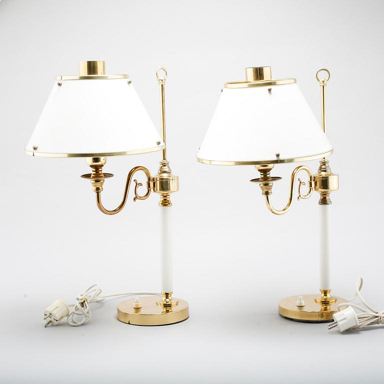 A pair of table lamps from Boréns, from the latter half of the 20th century.